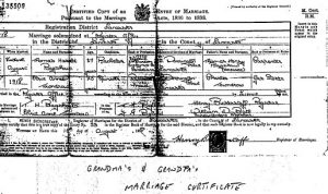 ElizaT - b1893 - marriage cert