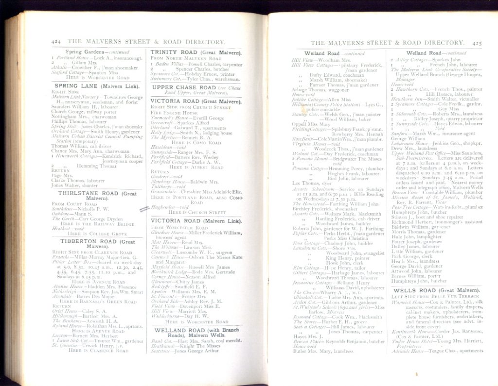 malvern street index