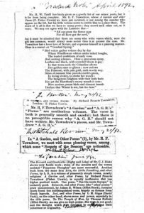 richard francis T a garden review